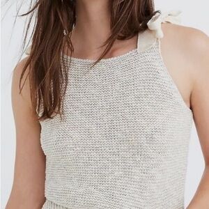 Madewell Highgate Tie Strap Sweater Tank Top Size Large . Great condition!